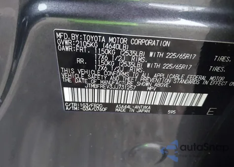 2018 Toyota Rav4 Le from USA, damaged, VIN JTMBFREV3JJ731257